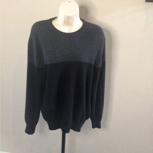 Men's Black and Gray Sweater Calvin Klein merino wool size large